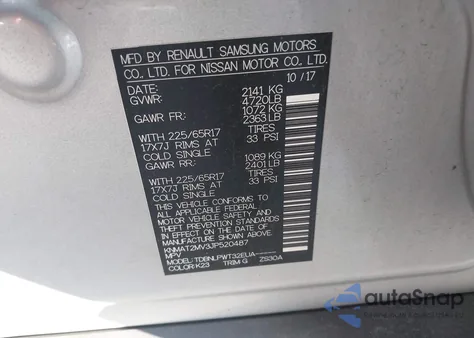 2018 Nissan Rogue S from USA, damaged, VIN KNMAT2MV3JP520487